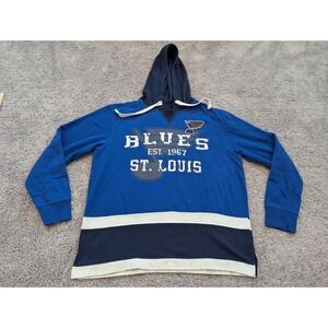Blues St. Louis Pullover Mens Large NHL Hoodie Sweatshirt GIII Sports Carl Banks